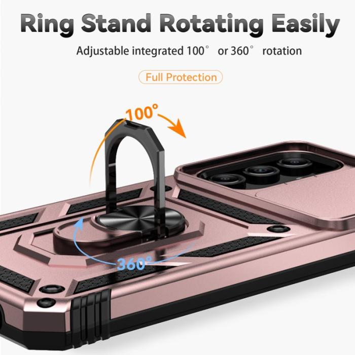 OEM - Samsung Galaxy A55 5G Skal Plast Kickstand Anti-Drop - Roséguld