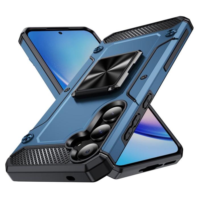 OEM - Samsung Galaxy A55 5G Skal Plast Kickstand - Marinblå