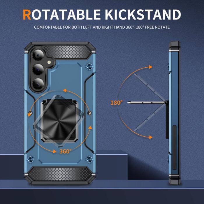 OEM - Samsung Galaxy A55 5G Skal Plast Kickstand - Marinblå