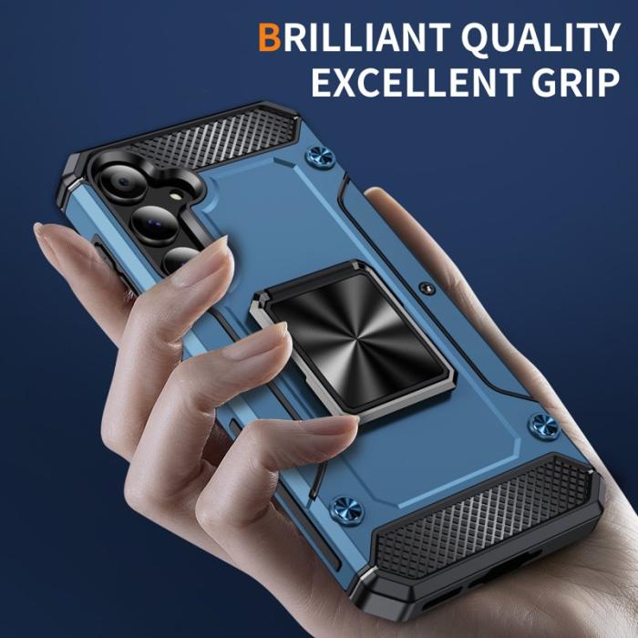 OEM - Samsung Galaxy A55 5G Skal Plast Kickstand - Marinblå