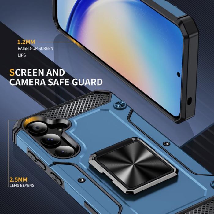 OEM - Samsung Galaxy A55 5G Skal Plast Kickstand - Marinblå