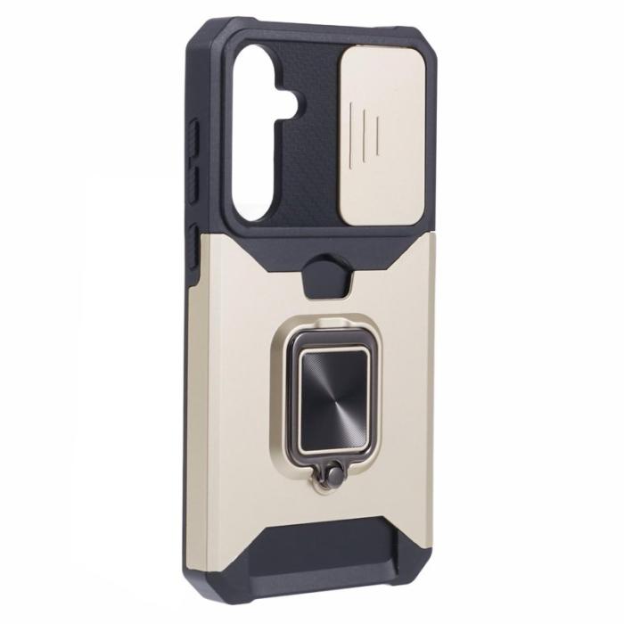 OEM - Samsung Galaxy A55 5G Mobilskal Plast KortKickstand - Guld