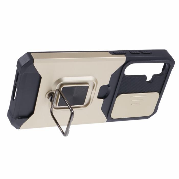 OEM - Samsung Galaxy A55 5G Mobilskal Plast KortKickstand - Guld