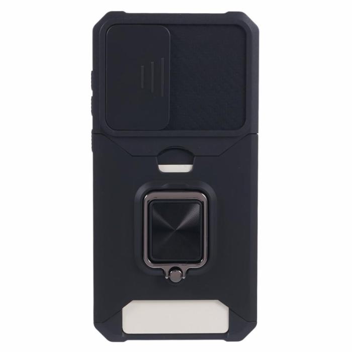 OEM - Samsung Galaxy A55 5G Skal Plast Kortfodral Ställning - Svart