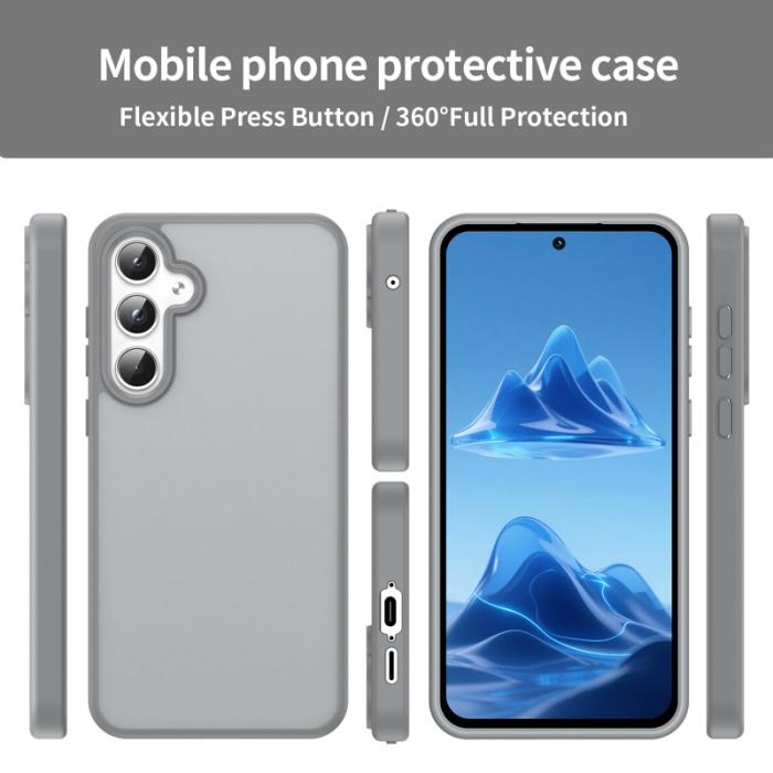 OEM - Samsung Galaxy A55 5G Skal Plast Matt Anti-Drop - Silver