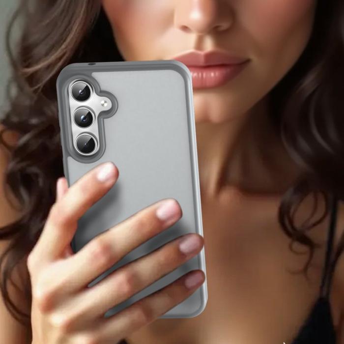 OEM - Samsung Galaxy A55 5G Skal Plast Matt Anti-Drop - Silver