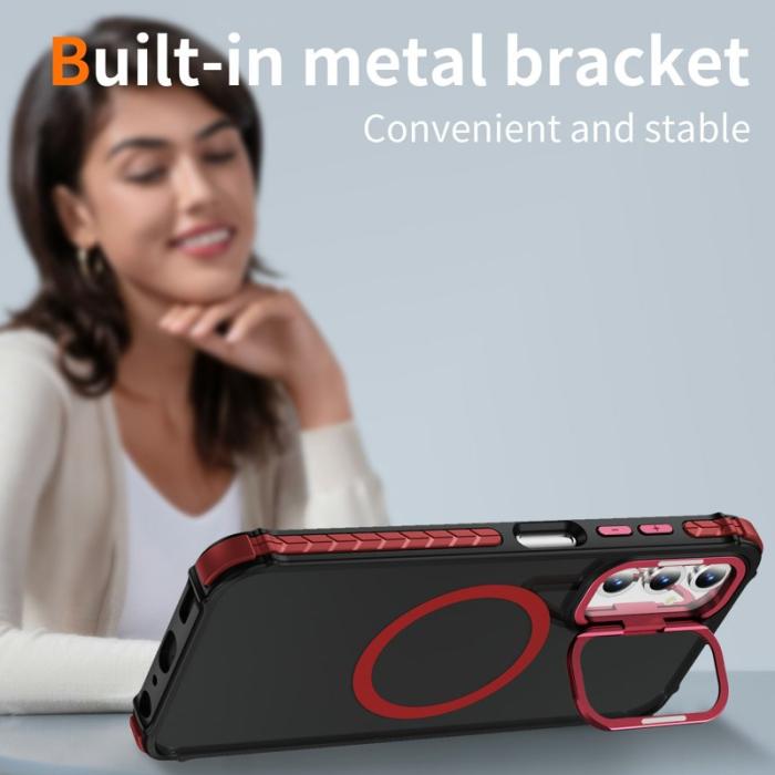 OEM - Samsung Galaxy A55 5G Skal Plast Matt Baksida Magnetisk - Röd