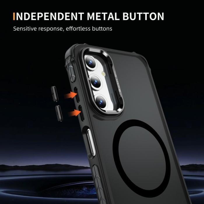 OEM - Samsung Galaxy A55 5G Skal Plast Matt Baksida Magnetisk - Svart