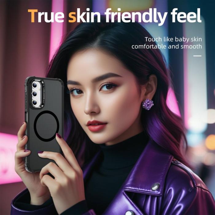 OEM - Samsung Galaxy A55 5G Skal Plast Matt Baksida Magnetisk - Svart