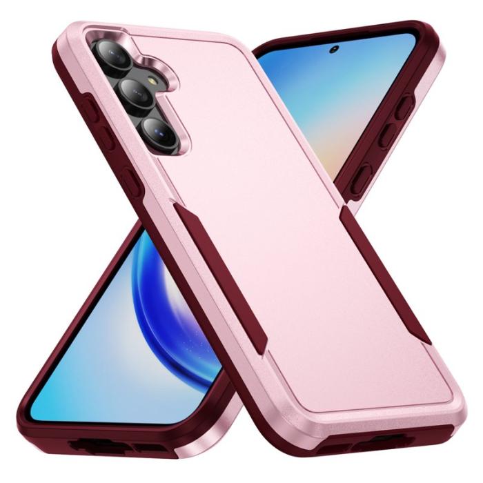 OEM - Samsung Galaxy A55 5G Skal Plast Militärklass Skydd - Rosa