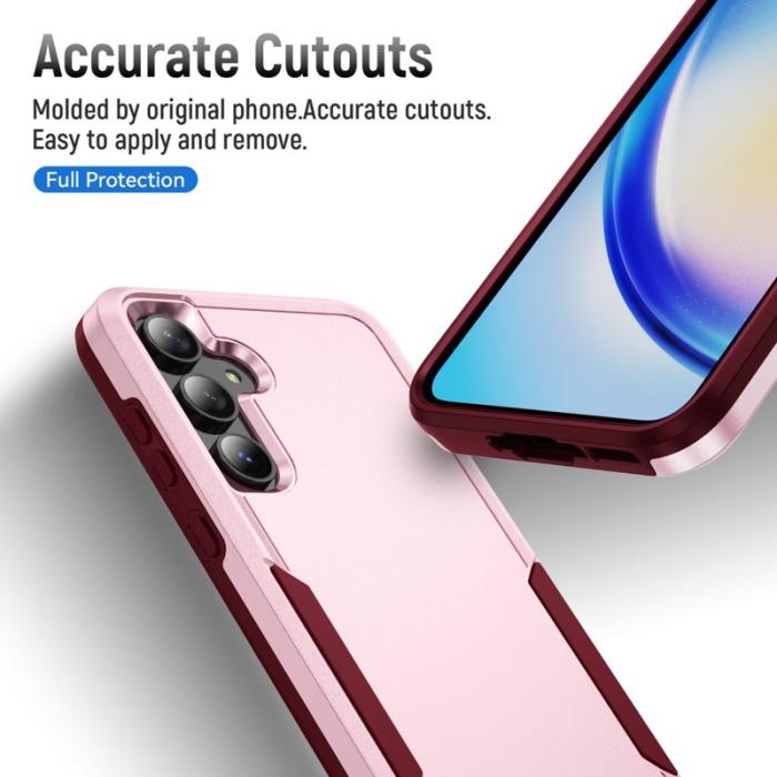 OEM - Samsung Galaxy A55 5G Skal Plast Militärklass Skydd - Rosa