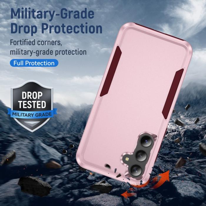 OEM - Samsung Galaxy A55 5G Skal Plast Militärklass Skydd - Rosa