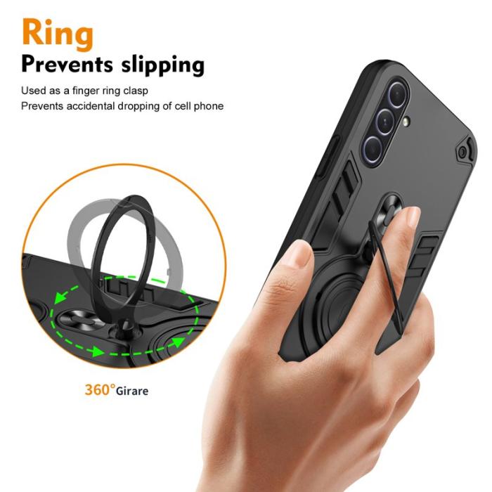 OEM - Mobilskal till Samsung Galaxy A55 5G Plast Rotera Ställ Skydd - Svart