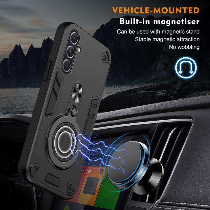 OEM - Mobilskal till Samsung Galaxy A55 5G Plast Rotera Ställ Skydd - Svart