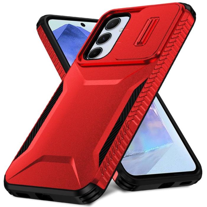 OEM - Samsung Galaxy A55 5G Skal Plast Shockproof - Röd