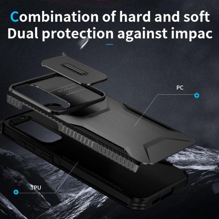 OEM - Samsung Galaxy A55 5G Skal Plast Shockproof - Svart