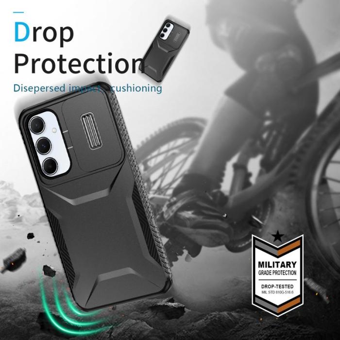 OEM - Samsung Galaxy A55 5G Skal Plast Shockproof - Svart