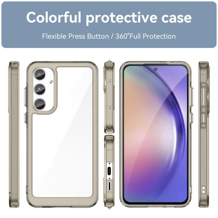 OEM - Mobilskal till Samsung Galaxy A55 5G Plast Shockproof - Transparent Grå