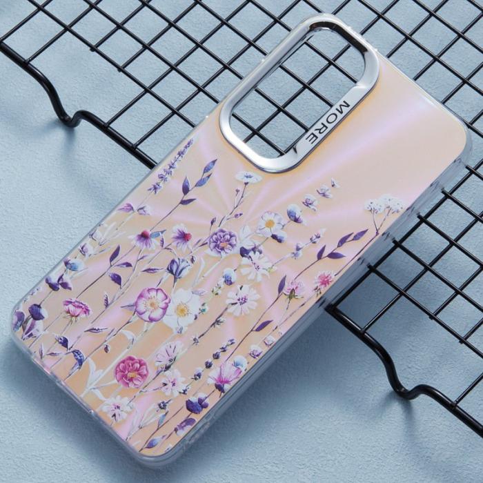 OEM - Samsung Galaxy A55 5G Skal Plast Skydd Laser Blommönster - Flerfärgad