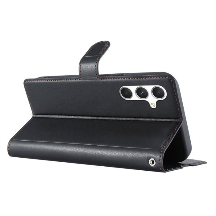 OEM - Samsung Galaxy A55 5G Skal PU Läder Flip Fodral med Kortfack - Svart