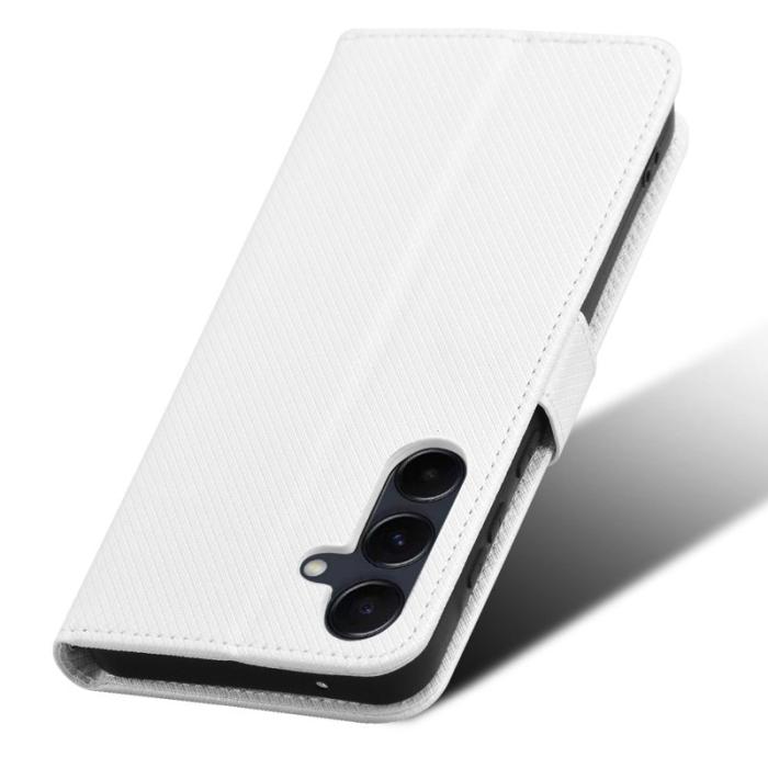 OEM - Samsung Galaxy A55 5G Skal PU Läder Flip Fodral - Vit