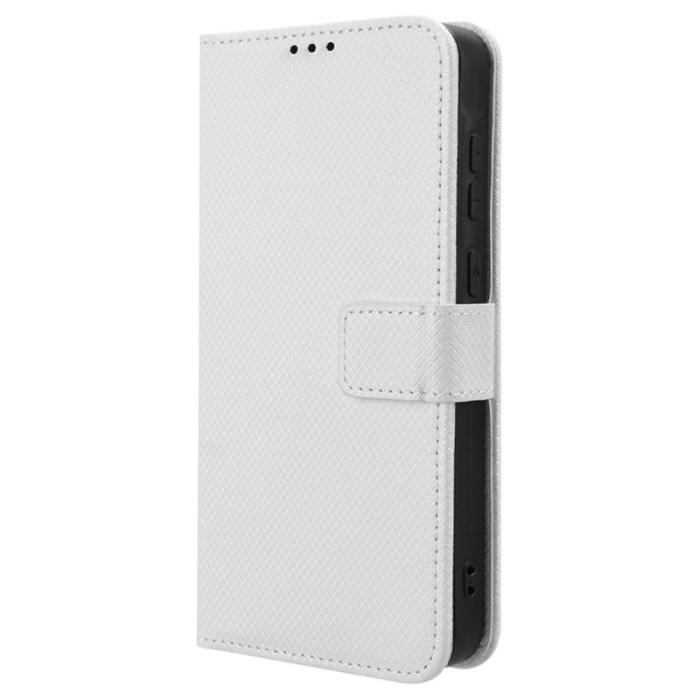 OEM - Samsung Galaxy A55 5G Skal PU Läder Flip Fodral - Vit