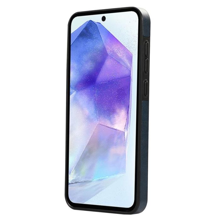 OEM - Samsung Galaxy A55 5G Mobilskal PU Läder Kickstand - Blå