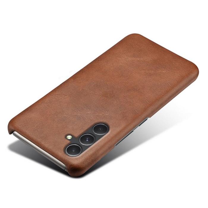 OEM - Samsung Galaxy A55 5G Skal PU Läder + PC Anti-rep - Brun