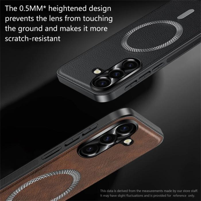 OEM - Samsung Galaxy A55 5G Skal PU Läder Skydd - Brun