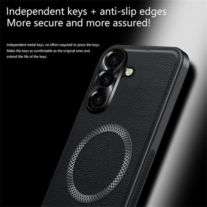 OEM - Samsung Galaxy A55 5G Skal PU Läder Skydd - Brun