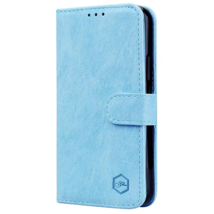 OEM - Samsung Galaxy A55 5G Skal PU Läder Ställfodral - Baby Blå