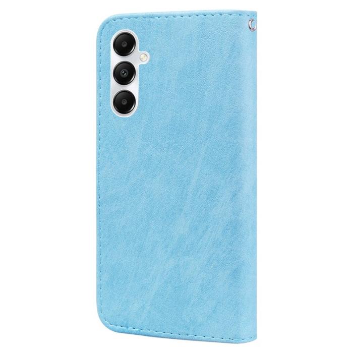 OEM - Samsung Galaxy A55 5G Skal PU Läder Ställfodral - Baby Blå