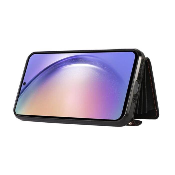 OEM - Samsung Galaxy A55 5G Skal PU Läder + TPU RFID Skydd - Svart