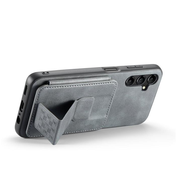 OEM - Samsung Galaxy A55 5G Skal PU Läder + TPU Skydd - Grå