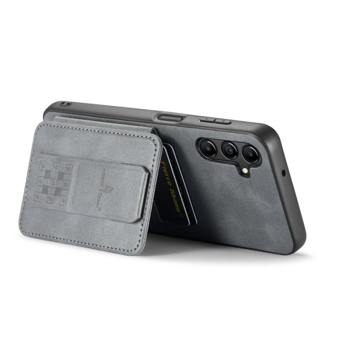 OEM - Samsung Galaxy A55 5G Skal PU Läder + TPU Skydd - Grå