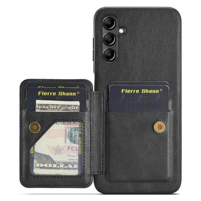 OEM - Mobilskal till Samsung Galaxy A55 5G PU Läder + TPU Skydd - Svart