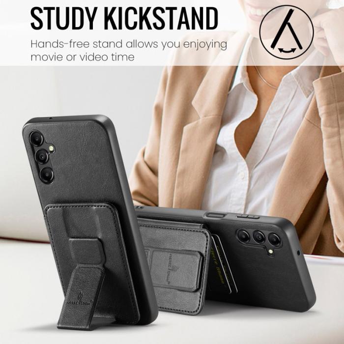 OEM - Mobilskal till Samsung Galaxy A55 5G PU Läder + TPU Skydd - Svart