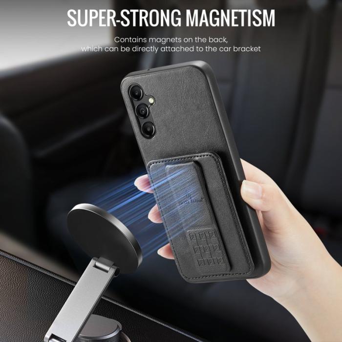 OEM - Mobilskal till Samsung Galaxy A55 5G PU Läder + TPU Skydd - Svart