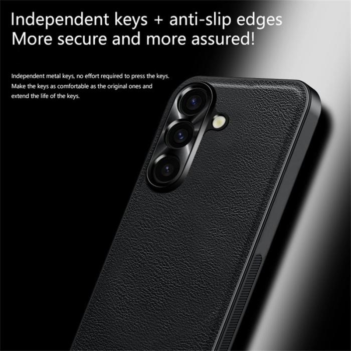 OEM - Samsung Galaxy A55 5G Skal PU + TPU + PC Bakcover - Svart