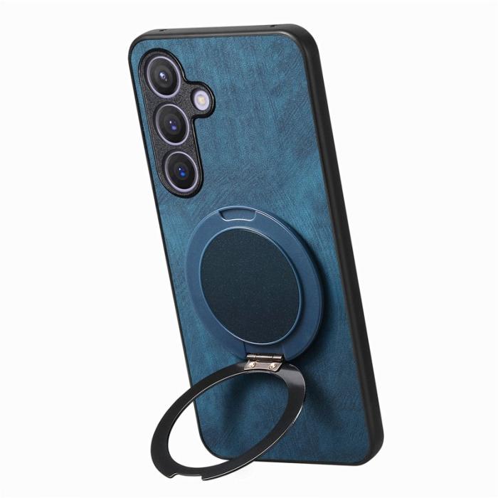 OEM - Samsung Galaxy A55 5G Skal Rotating Kickstand Retro Läder - Blå