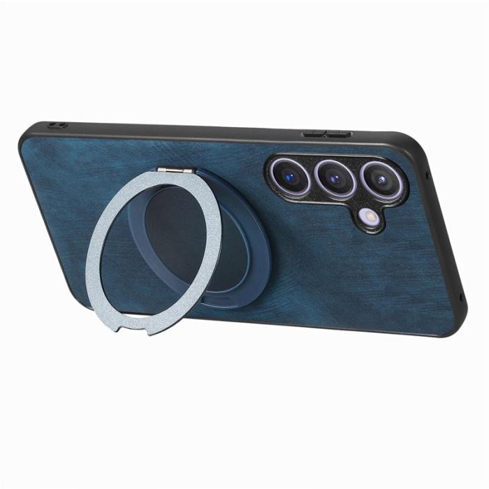 OEM - Samsung Galaxy A55 5G Skal Rotating Kickstand Retro Läder - Blå