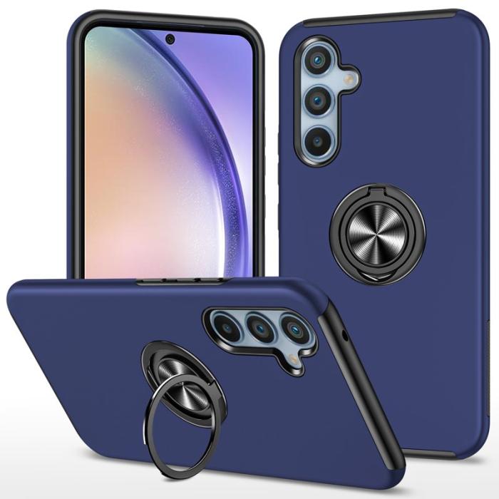 OEM - Samsung Galaxy A55 5G Skal Slim-Fit PC+TPU Med Ställ - Blå