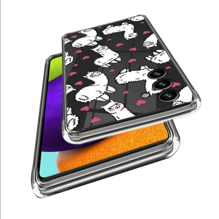 OEM - Samsung Galaxy A55 5G Skal Slim TPU IMD Mönster - Alpacas