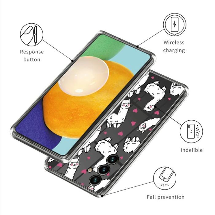 OEM - Samsung Galaxy A55 5G Skal Slim TPU IMD Mönster - Alpacas