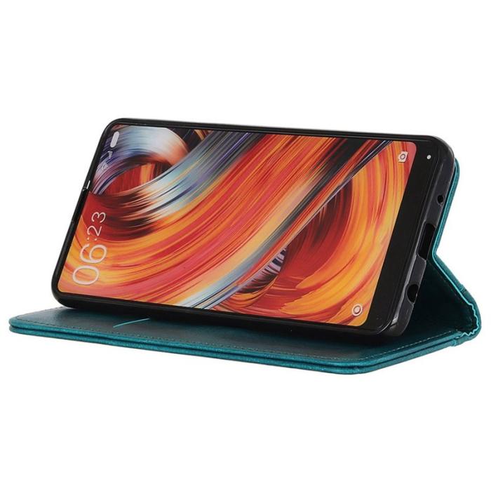 OEM - Samsung Galaxy A55 5G Skal Stabilt Ställ Split Läder - Grön