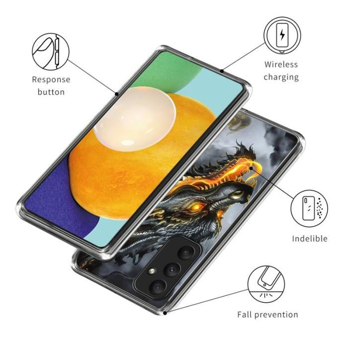 OEM - Samsung Galaxy A55 5G Skal Stötdämpande TPU Mönster - Stil L - Flerfärgad
