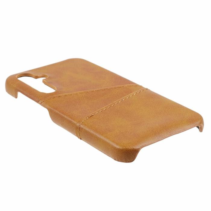 OEM - Samsung Galaxy A55 5G Skal Stöttåligt 2 Kortfack PU+PC - Brun