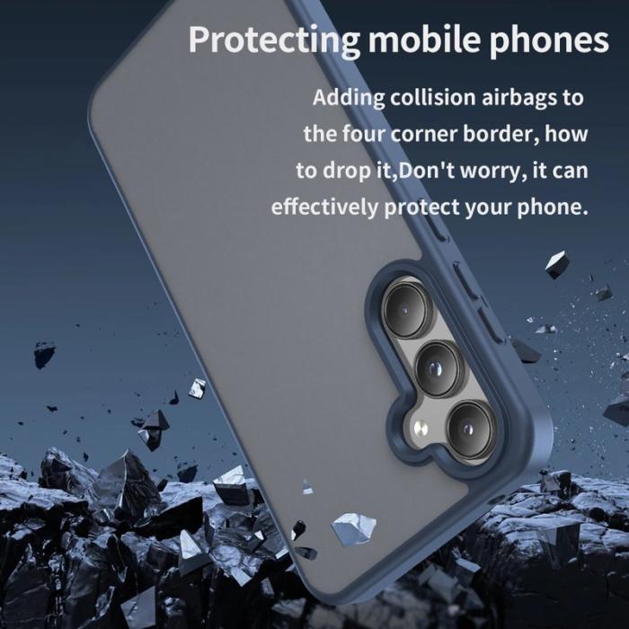 OEM - Samsung Galaxy A55 5G Skal Touch Matte Anti Drop Plast - Blå