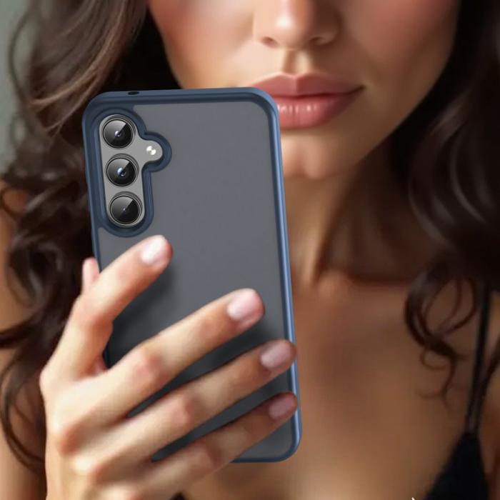 OEM - Samsung Galaxy A55 5G Skal Touch Matte Anti Drop Plast - Blå