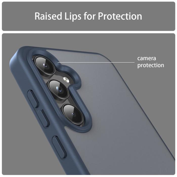 OEM - Samsung Galaxy A55 5G Skal Touch Matte Anti Drop Plast - Blå